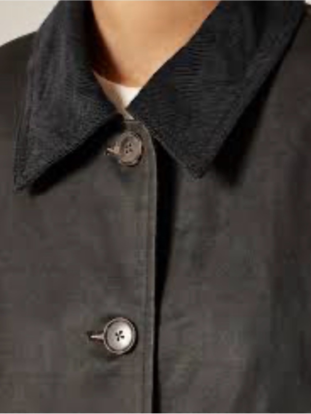 J. Crew Black Grey Coated Barn Jacket Button Front - Picture 4 of 12